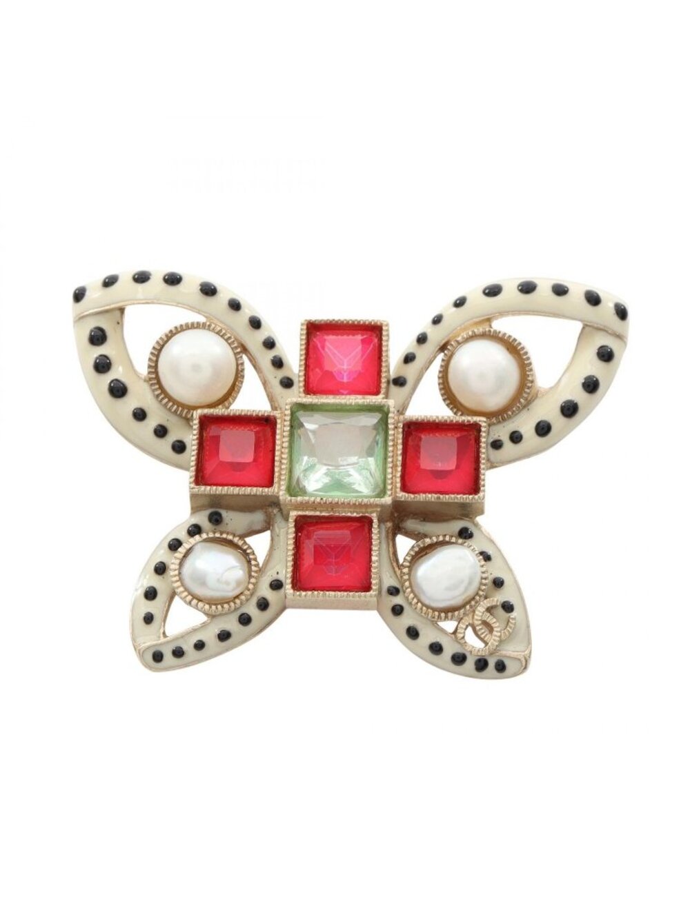 Chanel Bub Cc Logo Batala Bub Brooch
